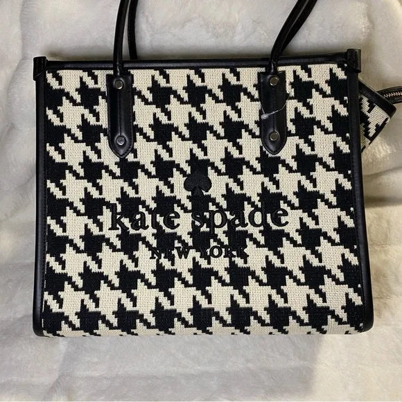 Excellent Condition Kate Spade Ella Houndstooth Jacquard
Tote Bag - Picture 5 of 16